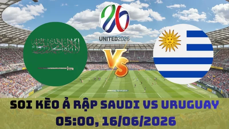Soi kèo Ả Rập Saudi Vs Uruguay | 05h00 16/06 – World Cup 2026